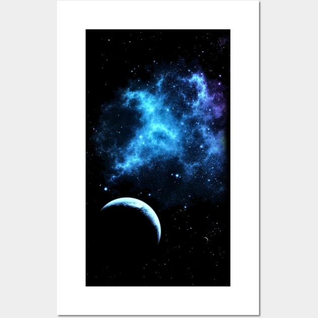 Pink Purple Nebula Planet Galaxy Wall Art by enchantingants